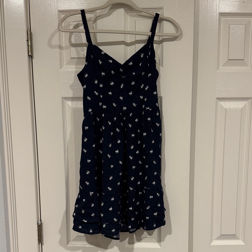 Hollister Dark Blue Floral Mini Dress